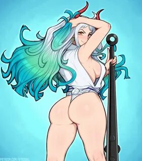 afrobull yamato one piece 1girls arm up ass earring female f