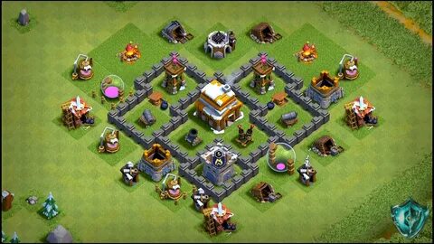 BEST Town Hall 4 base with Copy Link - Clash of Clans - Base