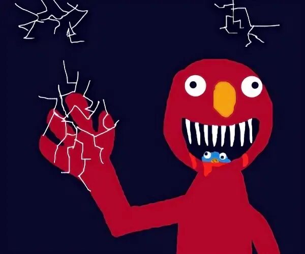 evil elmo wants to kill you - Drawception