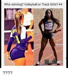 Who Winning? Volleyball or Track Girls? Ee DANNER E USA ????