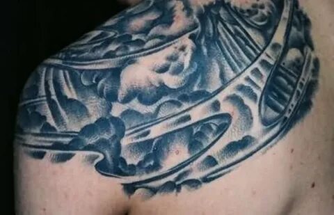 45 Cool Clouds Shoulder Tattoos