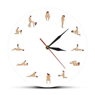 セ ク シ-で エ ロ テ ィ ッ ク な 壁 掛 け 時 計,12 の 性 的 ポ ジ シ ョ ン,装 飾 的