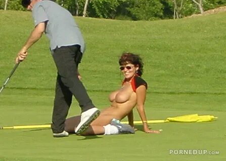 Naked on the golf course - Porned Up!