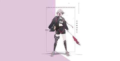 Wallpaper : simple background, anime girls, mask, cyberpunk 