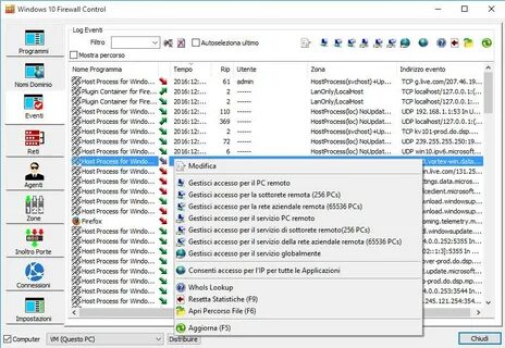 Eventi : Windows 10 Firewall Control: Sphinx Software