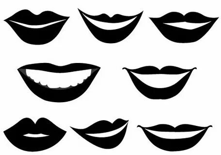 Smiling Lips Vector Graphics Silhouette clip art, Clip art, 