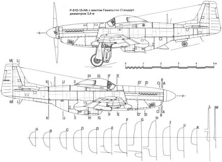 North American P-51B Mustang Blueprint - Download free bluep