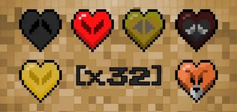 Hardcore Hearts + x32 Minecraft PE Texture Packs