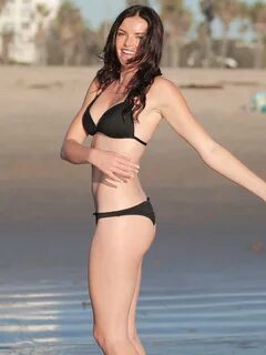 Courtney Robertson - Wearing Black Bikini at the Beach in LA. 
