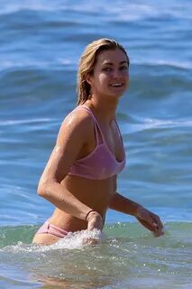 Lindsay Arnold Cusick in Bikini on the Beach in Hawaii * Cel