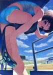 Safebooru - amputee ass bent over blue eyes brown hair from 