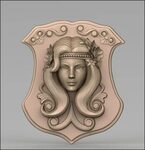 3D модель Барельеф на голове девушки - TurboSquid 1291703