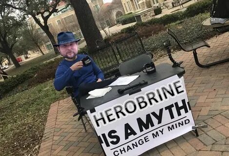 Herobrine is a myth Steven Crowder's "Change My Mind" Campus