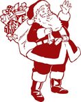 Vintage Santa Waving Clipart in SVG EPS PNG Etsy