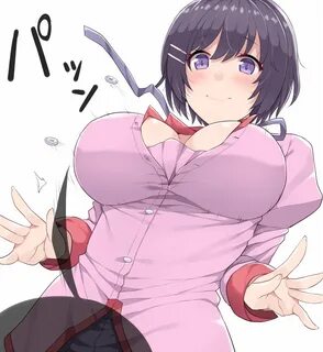 Safebooru - 1girl araragi koyomi black hair blush breasts bu