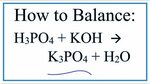 How to Balance H3PO4 + KOH = K3PO4 + H2O (Phosphoric acid + 