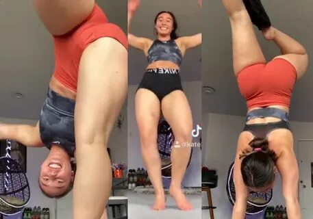 Impressive Ish: Olympic Gymnast Does Handstand Challenge! Vi