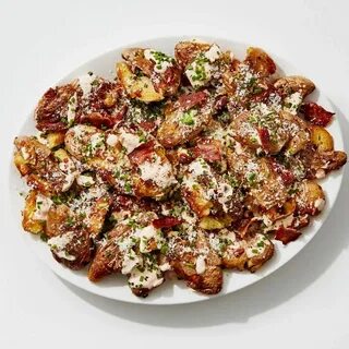 Smashed and Loaded Crispy Potatoes Recipe Side dish recipes,