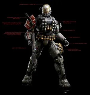 3A Three A Halo Reach Spartan Emile 1:6 scale fully poseable