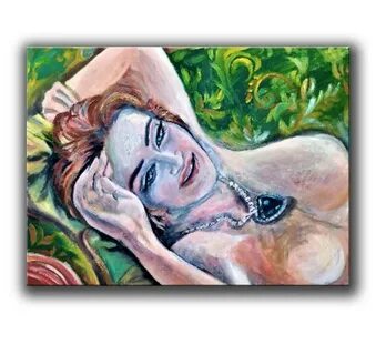 KATE WINSLET painting Portrait Rose from titanic nude woman 