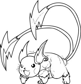 Coloriage Mega Raichu Pokemon à imprimer