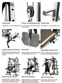 Marcy Home Gym Smith Cage System MD-9010G Weight Training Ci