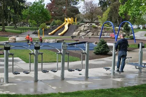 Park Playground Kids. Children'S Playground In Bled Area