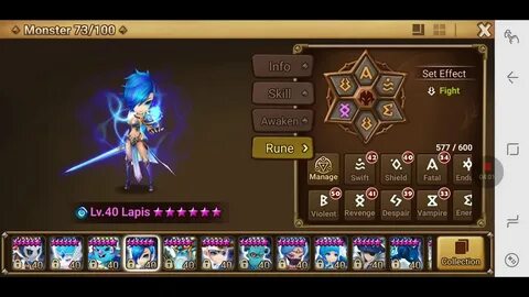 Summoners War - How to rune Lapis for Faimon Hell in 9 mins 