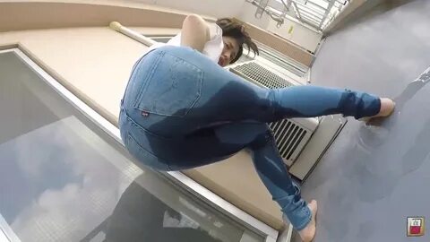 Japanese girl pees pants public video