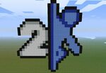 Pixel Art Series 006 - Portal 2 Logo Minecraft Map