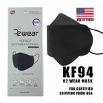 KF94 O2 Wear Black Respiratory Mask - FDA Approved N95 Level