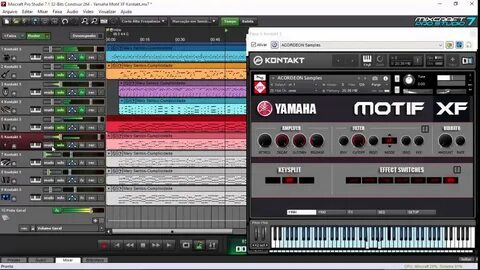 Kontakt Yamaha Motif XF #Mixcraft - YouTube