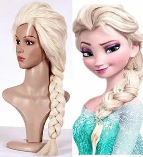 Anangel ® Free Hair Cap + Princess Frozen Snow Queen Elsa Co