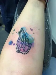 FYeahTattoos.com - Watercolour geode tattoo Done at Black Pe