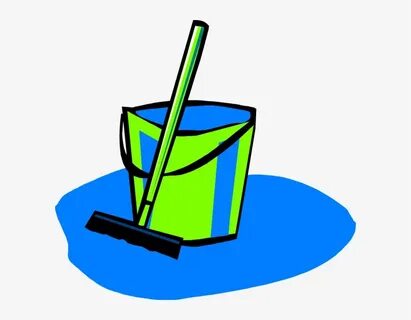 How To Set Use Mop And Bucket Blue Clipart Transparent PNG -