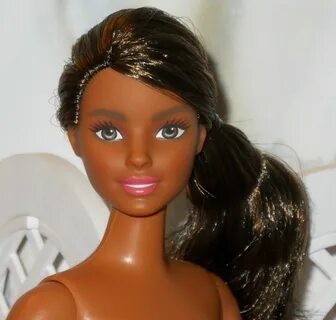 Авторская современная кукла Барби без одежды NUDE Barbie Curvy Stunning Eth...