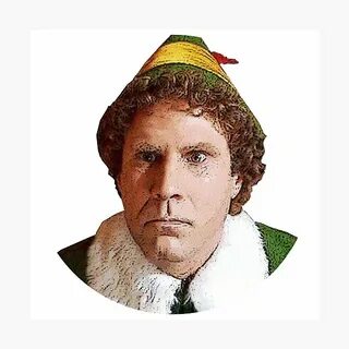 "BUDDY THE ELF Christmas Movie Angry Elf Face Will Ferrell "