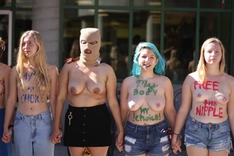 Campus Activists Stage Second Free the Nipple Demonstration. 