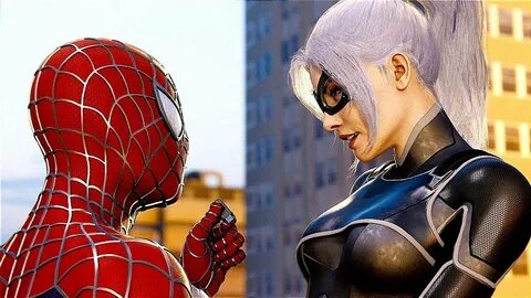 Black Cat Flirting With Spider-Man & Saves Spidey from Hamme