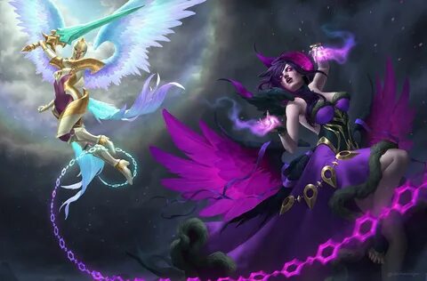 Kayle VS Morgana by Indah SiregarLeague of Legends Fan Art I