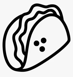 Taco - Black And White Taco Png, Transparent Png - kindpng