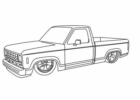 Cool car drawings, Car drawings, Dropped trucks