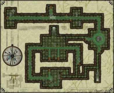 177 Terror in the Sewers Elven Tower Fantasy city map, Dunge
