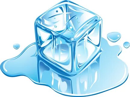 Ice Cream Ice Cube Melting - Illustrator Ice Cube Vector - (