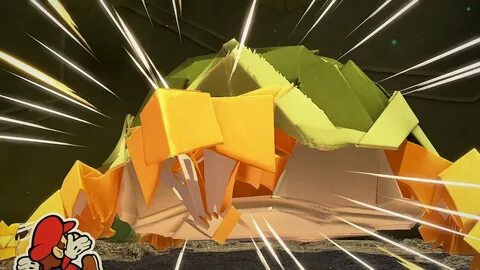Paper Mario Origami King - Earth Vellumental Boss Fight #1 -