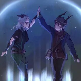 The dragon prince Rayla and Callum Dragon princess, Anime, A