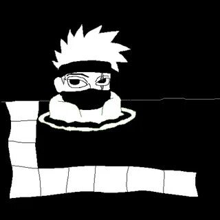 Pixilart - kakashi black and white by keionisnumber2