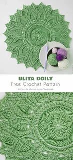 Ulita Doily Free Crochet Pattern in 2022 Free crochet doily 