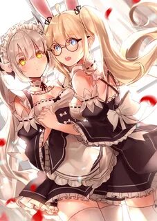 Anime Anime Girls Two Women Original Characters Maid Maid Ou