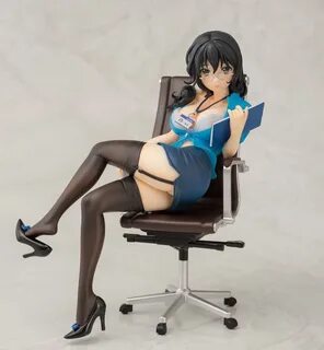 17CM Japanese sexy anime figure Secretary office chair sexy girl glasses action 